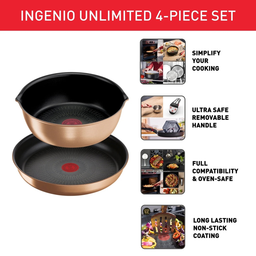 [L3949493] TEFAL L3949493 SET 4P G6 ING UNLIMITED COPPER